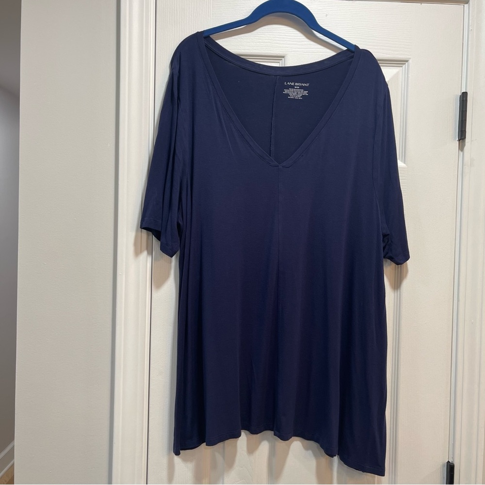 Lane Bryant navy Blue Short Sleeve T-Shirt